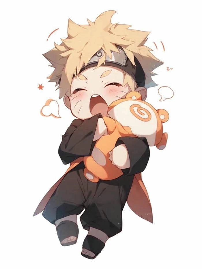 Naruto chibi Sasuke thần thái tình bạn dễ thương 
