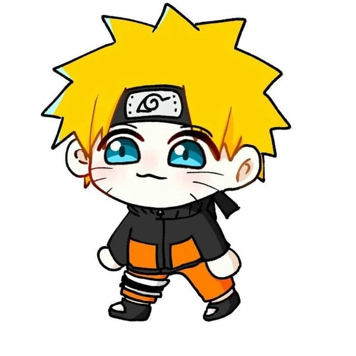 Gaara Naruto chibi nét vẽ ngầu phong cách đáng yêu 