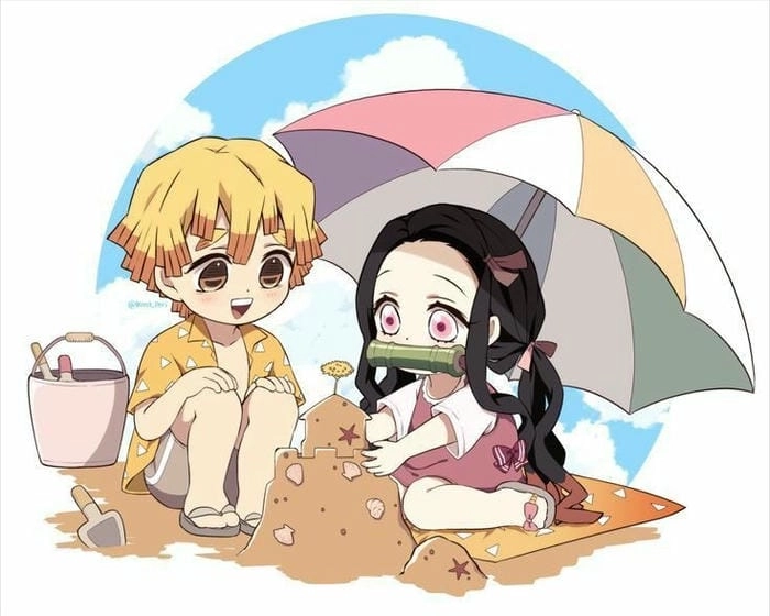 Cách vẽ Nezuko chibi hướng dẫn chi tiết dễ thương 