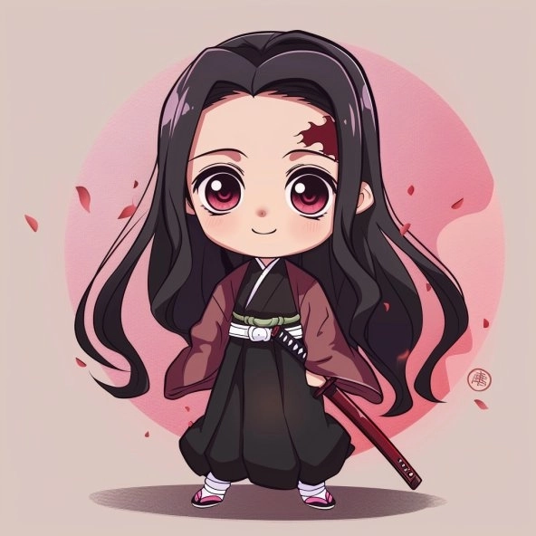 Vẽ Nezuko chibi cute hướng dẫn chi tiết đáng yêu 