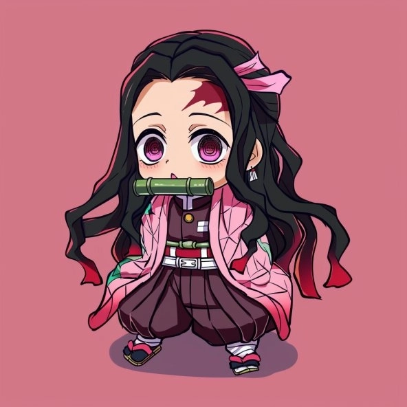 Nezuko chibi cute thần thái ngộ nghĩnh đáng yêu 