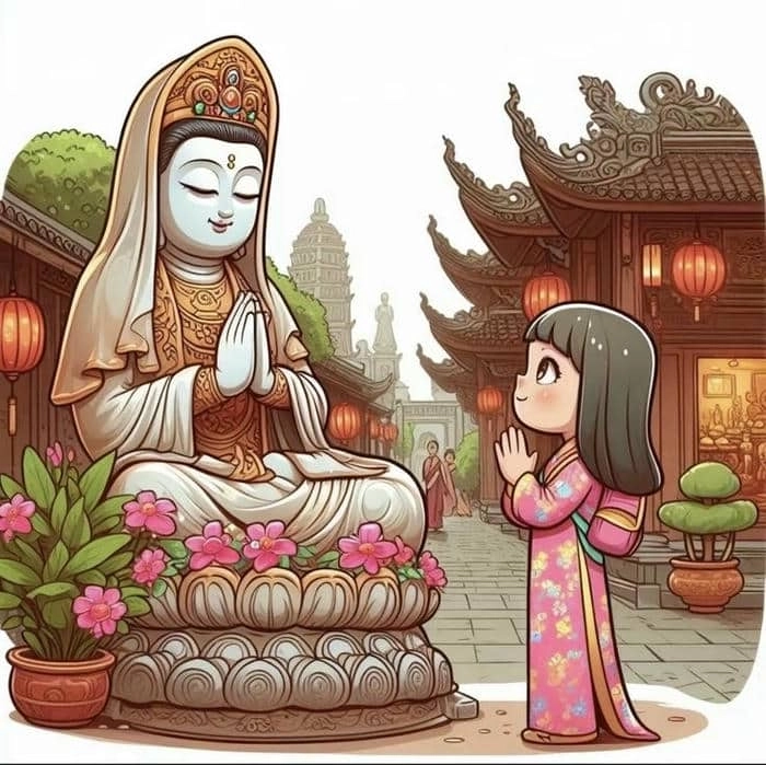 Hình Phật chibi thần thái thanh tịnh đáng yêu 