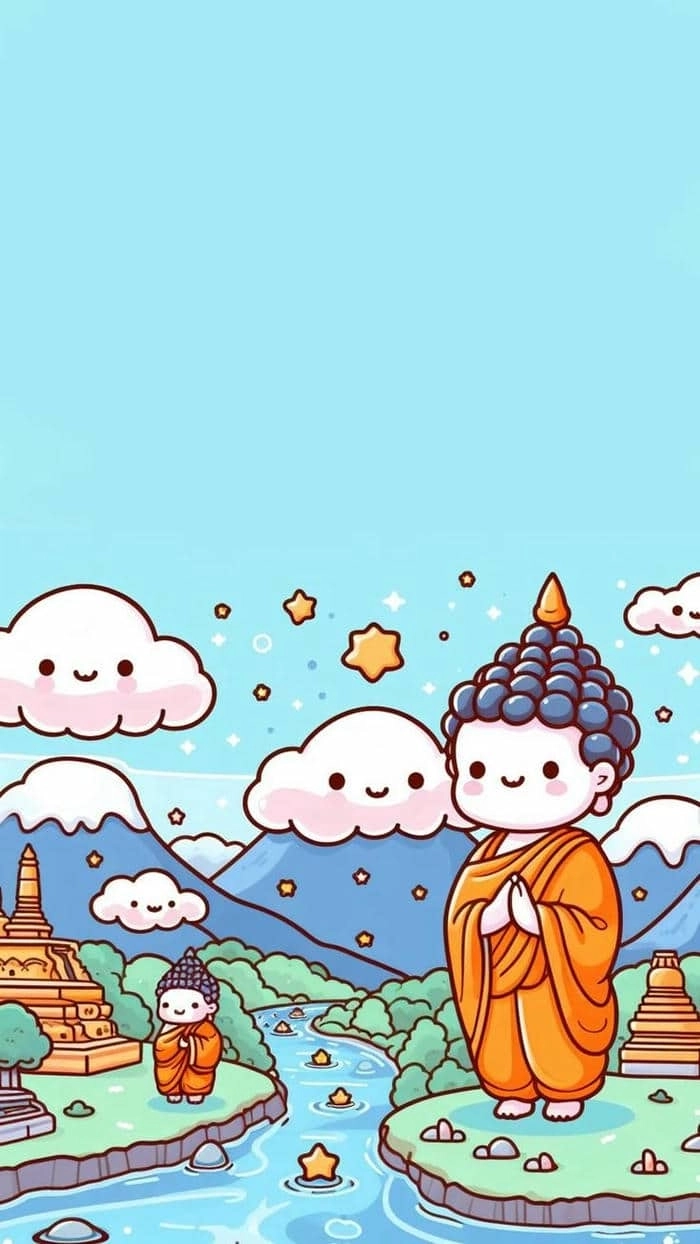 Vẽ Phật chibi hướng dẫn chi tiết phong cách dễ thương 