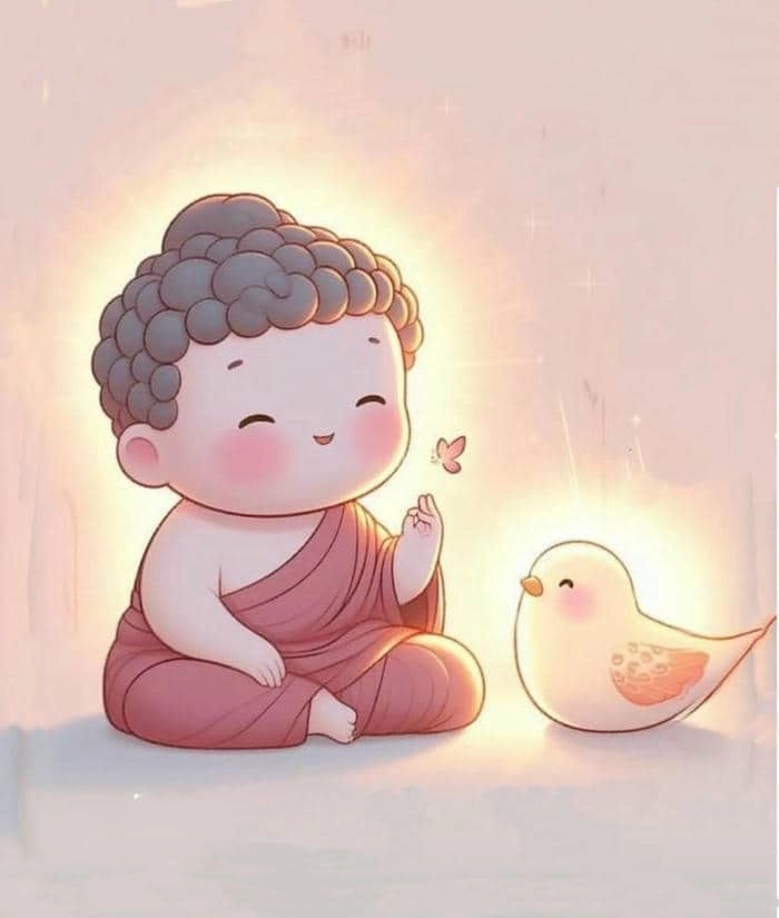 Phật Thích Ca chibi thần thái thanh tịnh đáng yêu 