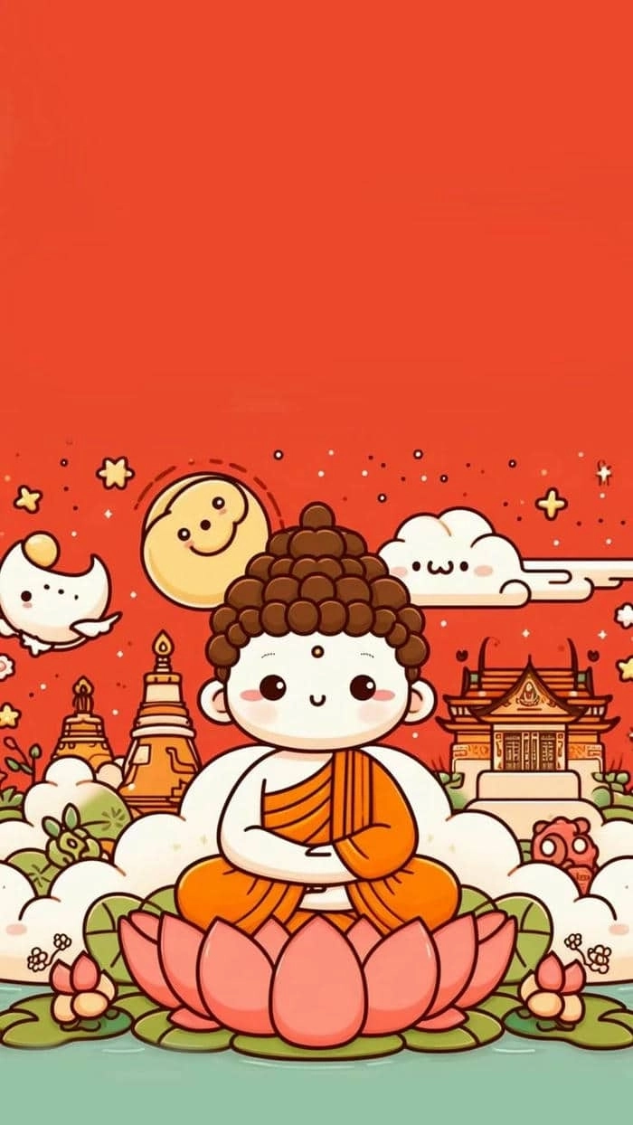 Cách vẽ Phật chibi hướng dẫn đơn giản dễ thương 