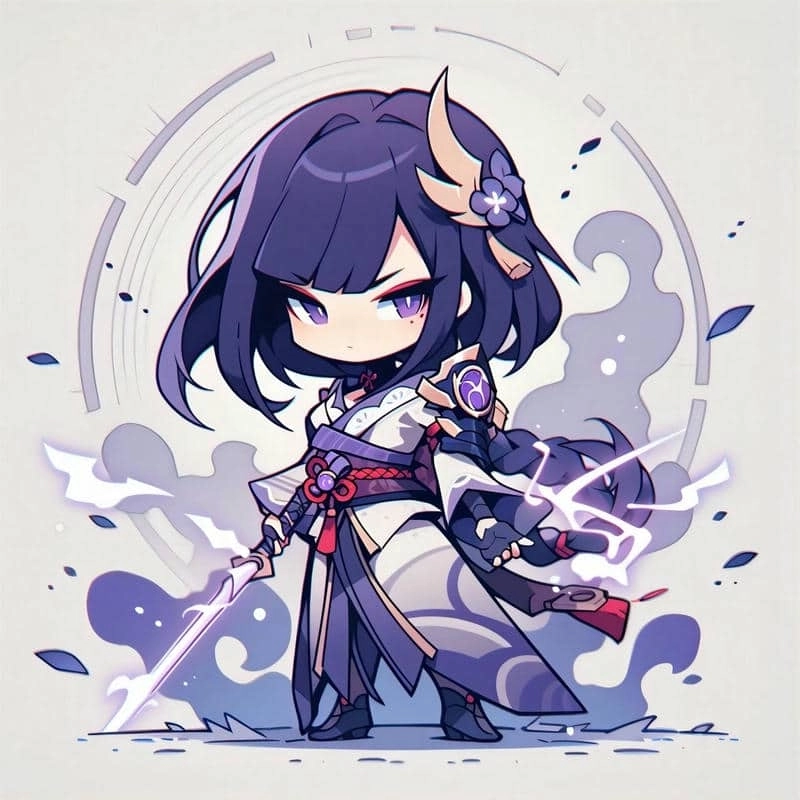Avatar Raiden Shogun chibi làm nổi bật hồ sơ fan