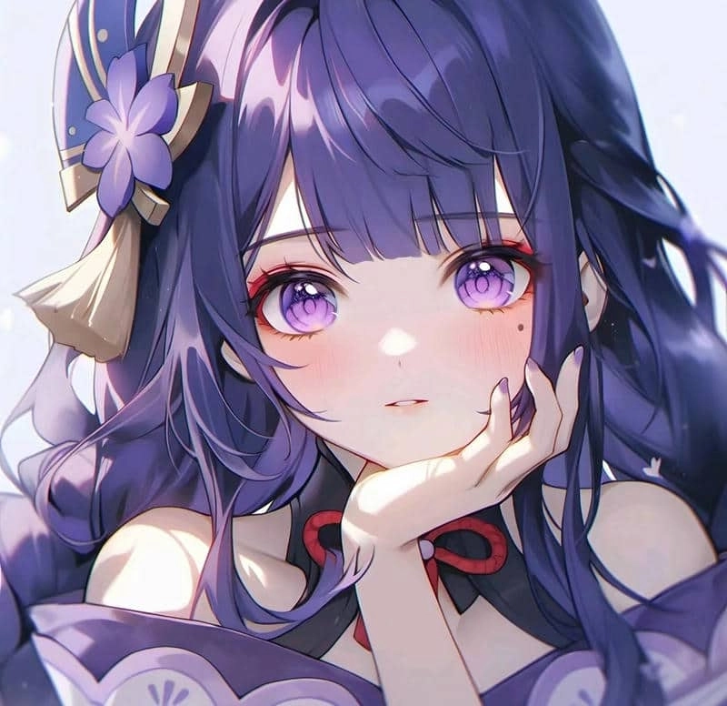 Raiden Shogun chibi cute nét vẽ đốn tim fan