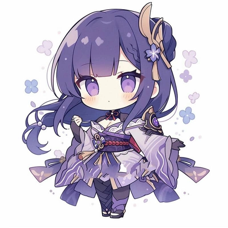 Raiden chibi phong cách Genshin khiến bạn mê mẩn