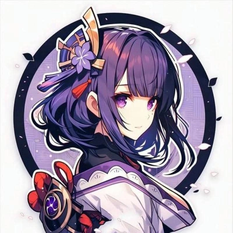 Chibi Raiden Shogun papercraft sáng tạo thủ công cute