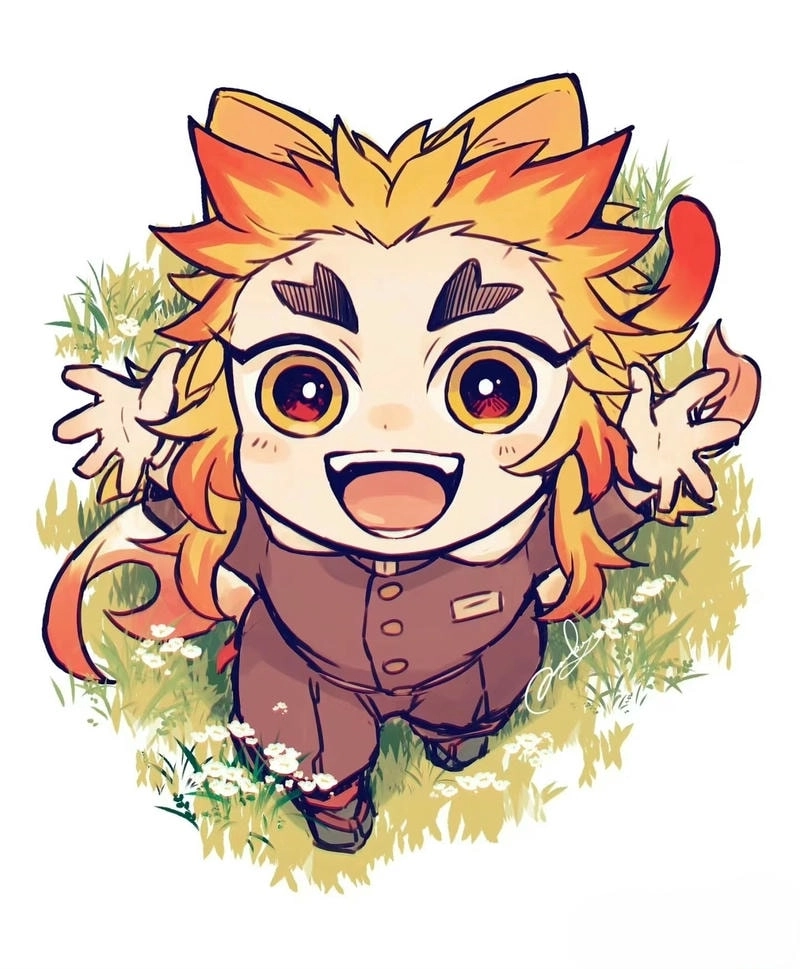 Rengoku chibi cute làm tan chảy trái tim fan Demon Slayer