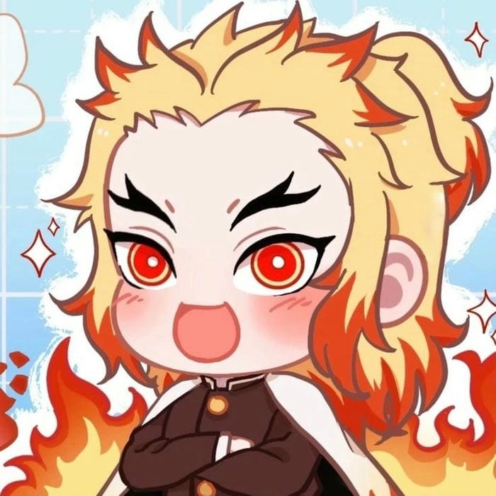 Rengoku cute với nụ cười rực rỡ như ngọn lửa