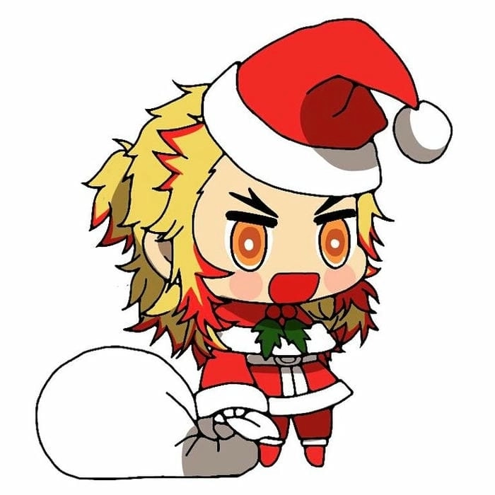 Chibi Rengoku với đôi mắt to và biểu cảm siêu dễ thương