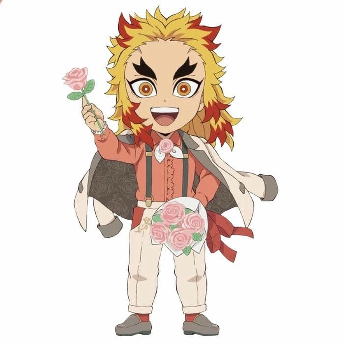 Rengoku chibi dibujo phong cách Tây Ban Nha đầy sáng tạo