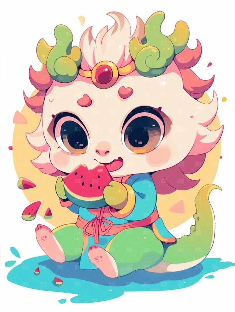 Rồng chibi 2024 phong cách mới cho năm Rồng
