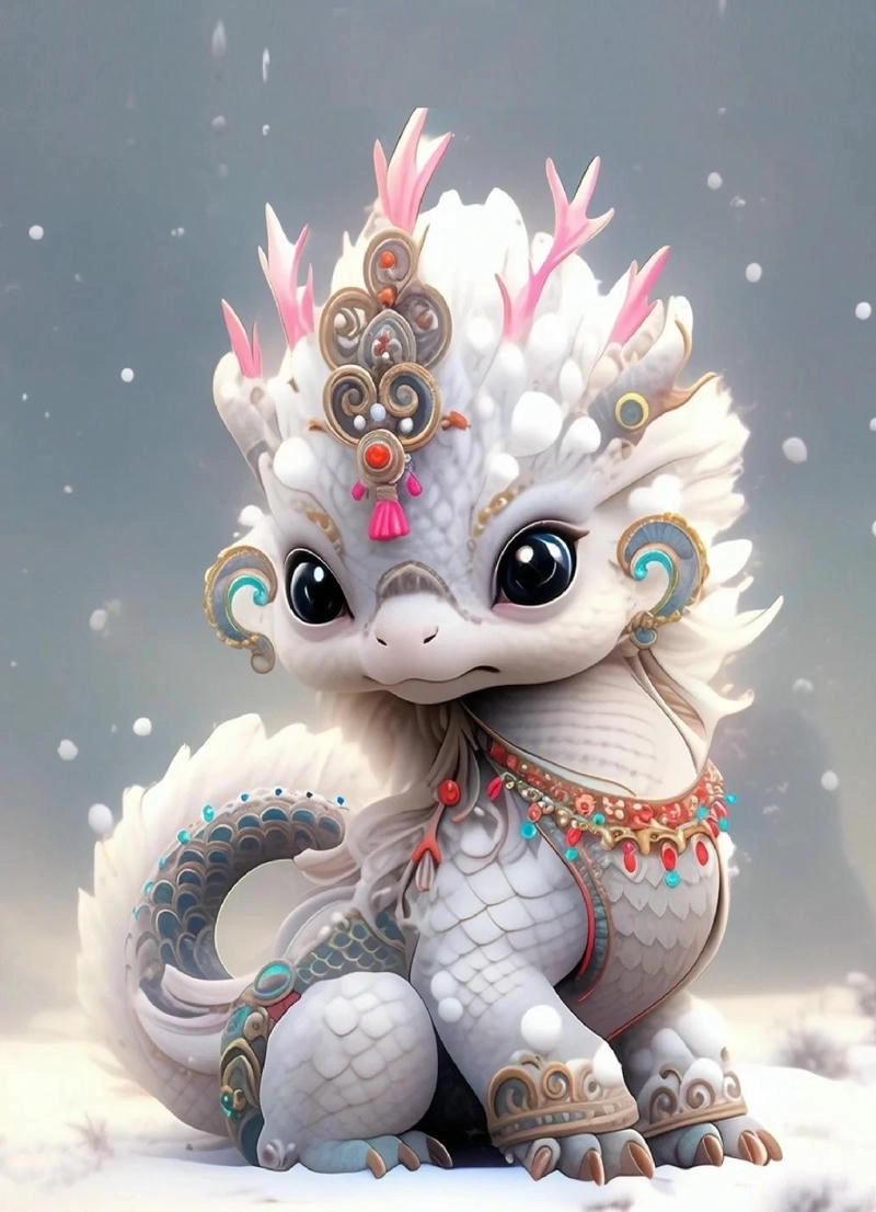 Ảnh rồng chibi cute làm hình nền siêu dễ thương