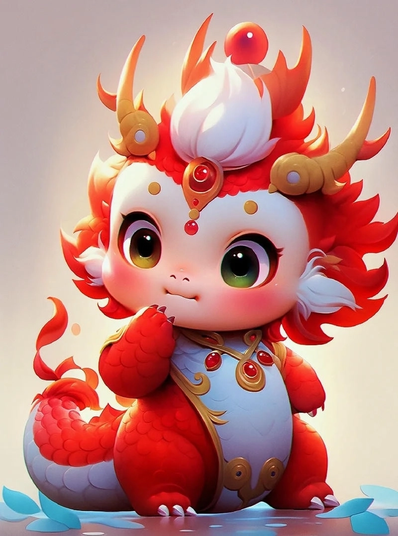 Rồng chibi cute 2024 nét vẽ đáng yêu cho năm Rồng