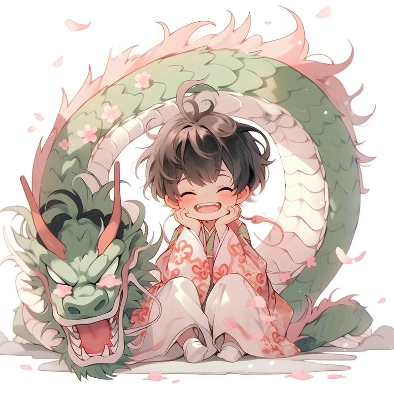 Rồng chibi năm 2024 hình ảnh mới cho fan anime