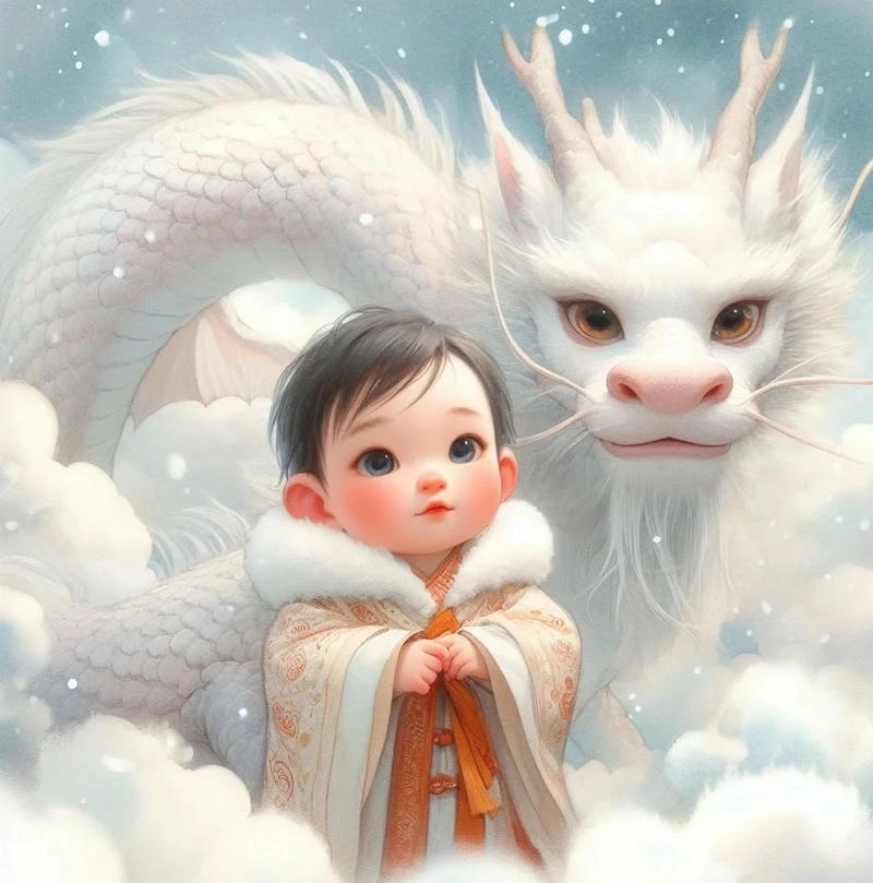 Hình con rồng chibi thêm sắc màu cho bộ sưu tập