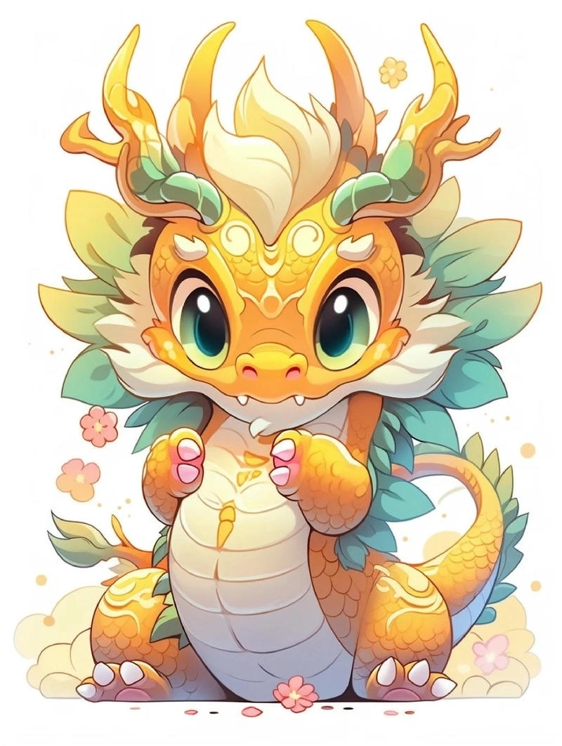 Rồng chibi 3d hình ảnh sống động siêu dễ thương