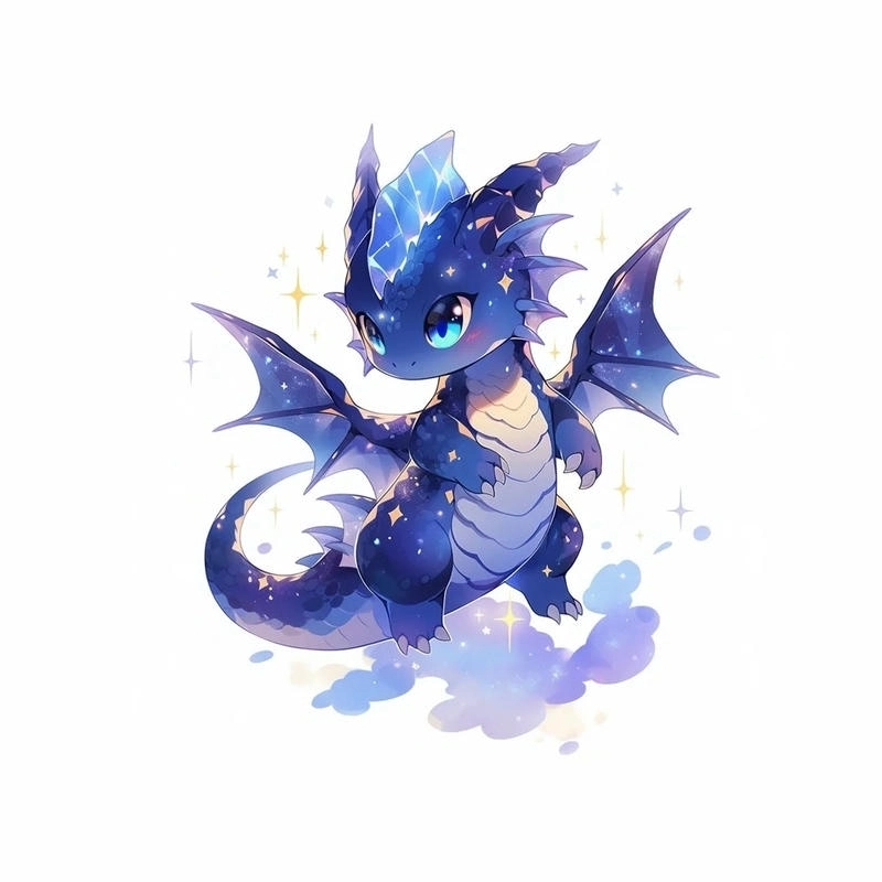 Rồng chibi vector hình ảnh sắc nét cho fan anime