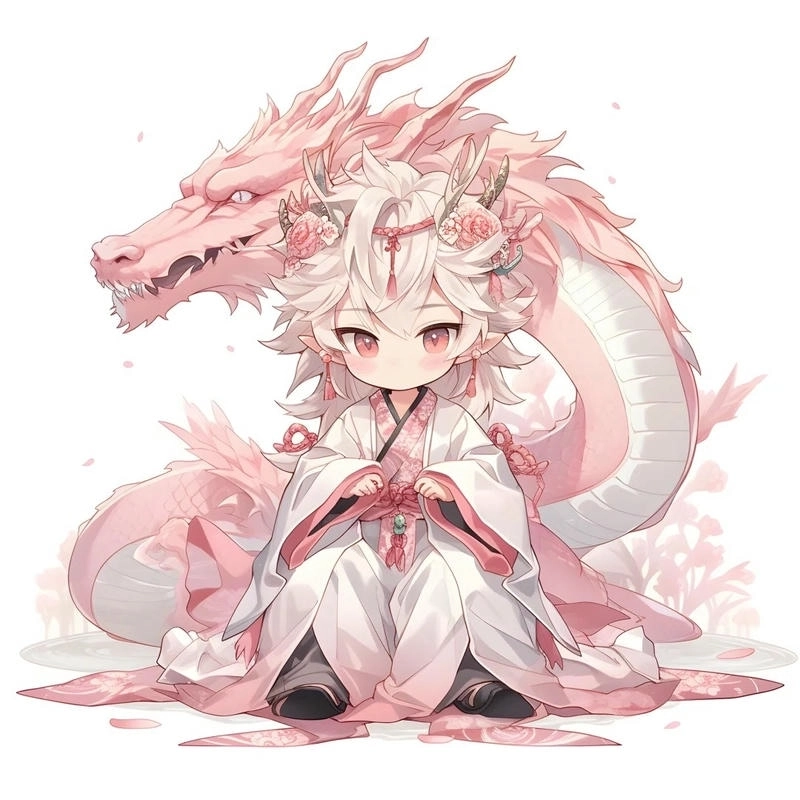 Avatar rồng chibi phong cách cute cho hồ sơ