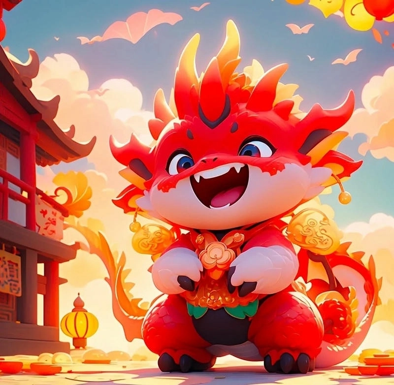 Rồng chibi ngầu phong cách mạnh mẽ siêu cute