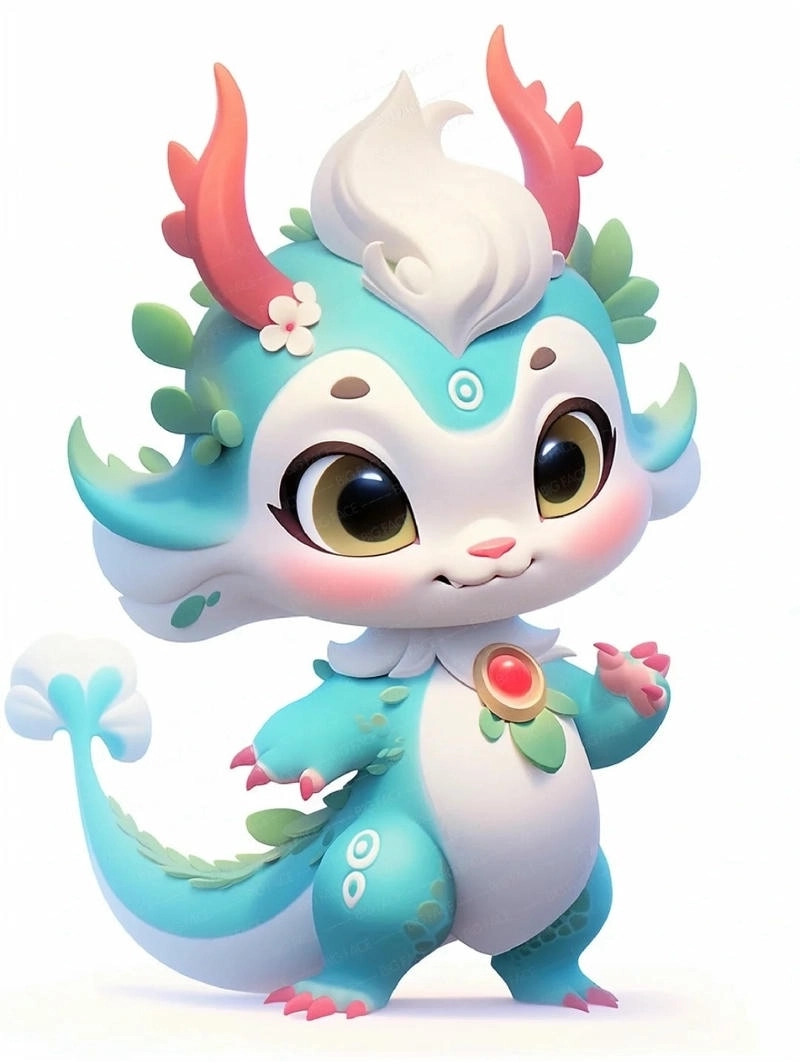 Hình nền rồng chibi cute tô điểm điện thoại đẹp