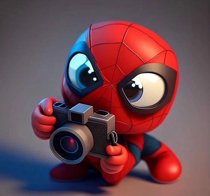 Spider Man chibi nét vẽ dễ thương phong cách vui nhộn 