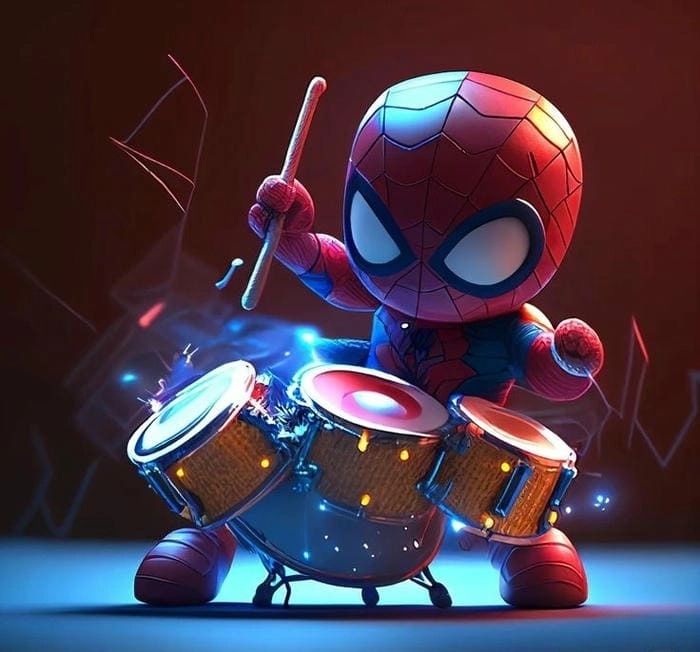 Spider Man 2099 chibi phong cách ngầu dễ thương 
