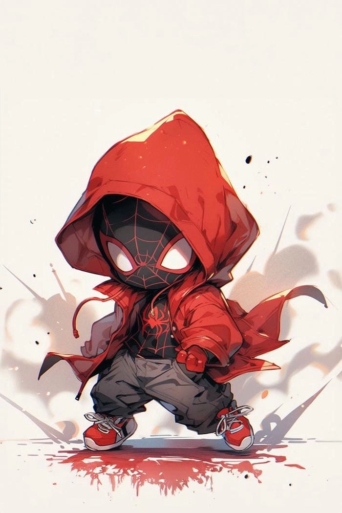 Ultimate Spider Man chibi nét vẽ ngộ nghĩnh vui nhộn 