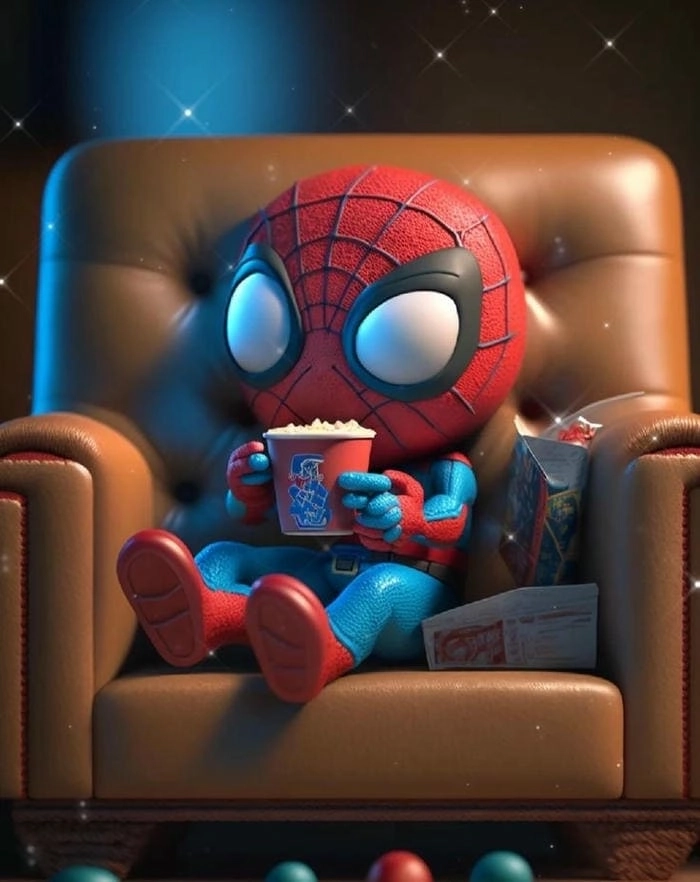Spider-Man chibi cute phong cách vui nhộn dễ thương 