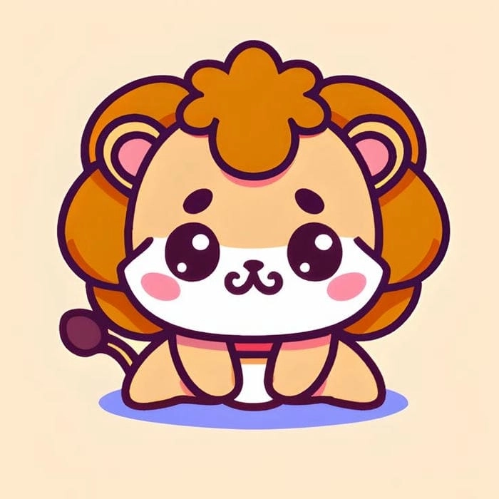 Vẽ cung Sư Tử nữ chibi phong cách dịu dàng dễ thương 