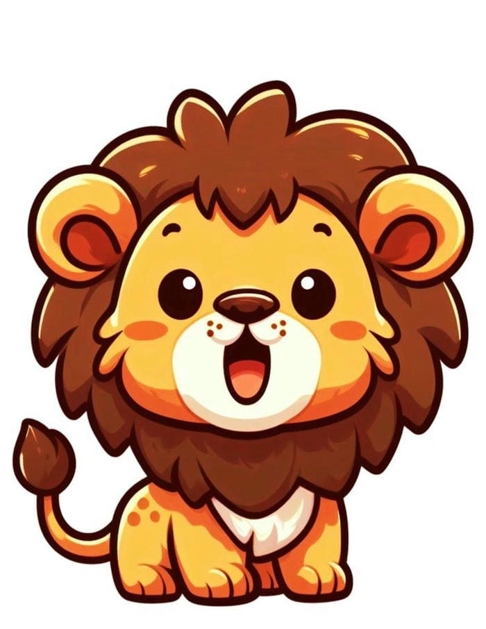 Cung Sư Tử chibi nét vẽ hoàng đạo dễ thương 