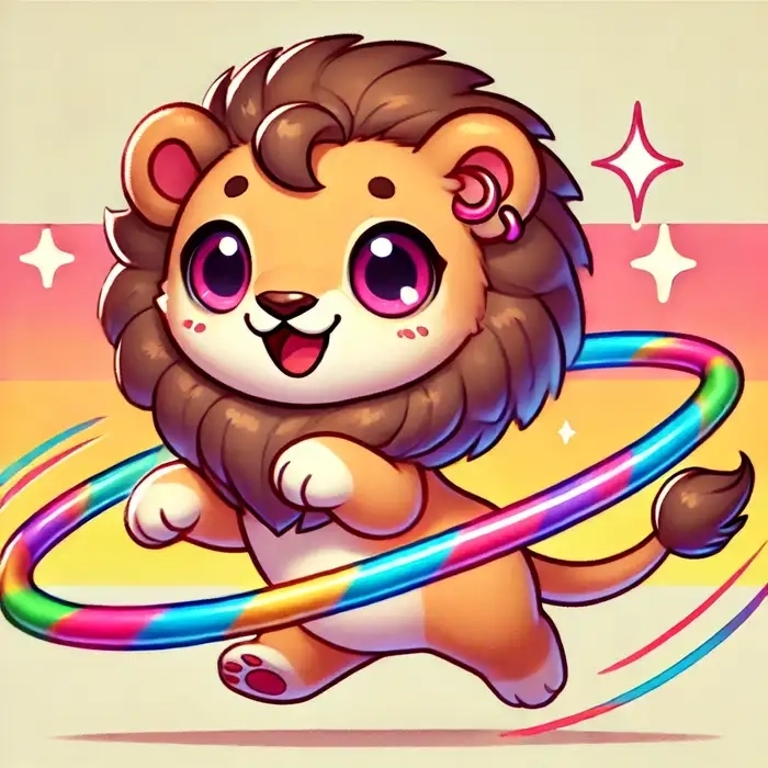 Hình sư tử chibi phong cách ngộ nghĩnh dễ thương 