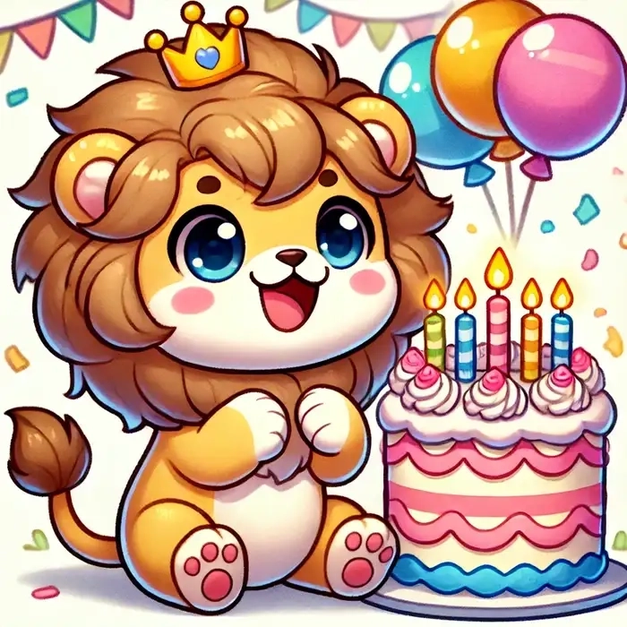 Chibi vẽ sư tử cute nét vẽ ngộ nghĩnh dễ thương 