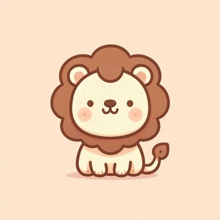 Cung Sư Tử chibi nét vẽ hoàng đạo dễ thương 