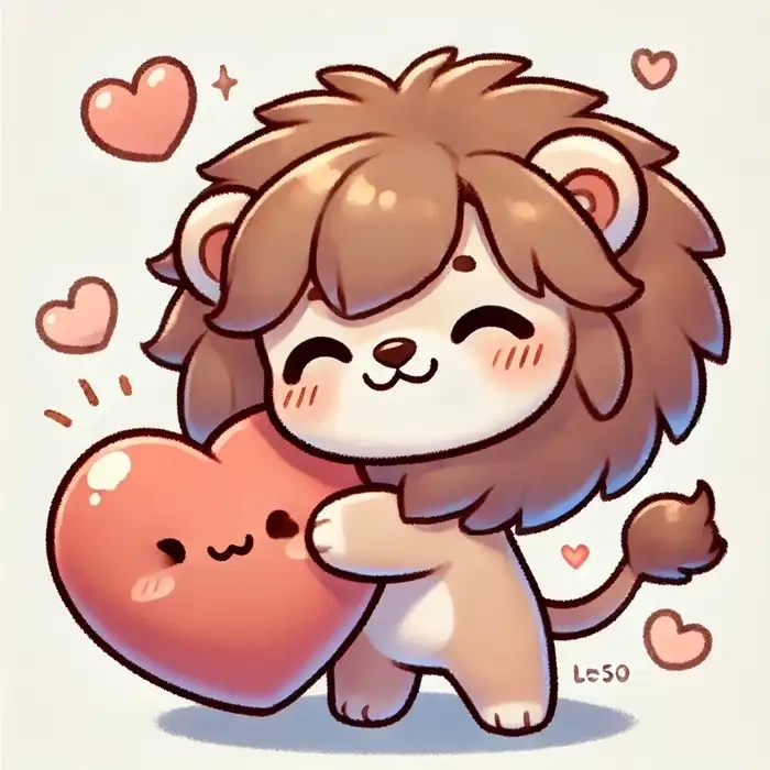 Hình nền cung Sư Tử chibi cho điện thoại dễ thương 