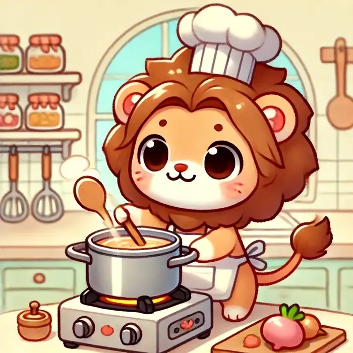 Cung Sư Tử chibi cute nét vẽ ngộ nghĩnh đáng yêu 