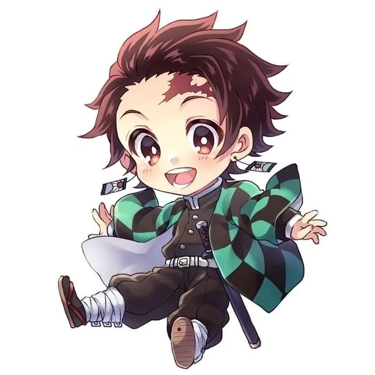 Muichiro x Tanjiro chibi, cặp đôi đáng yêu trong Demon Slayer