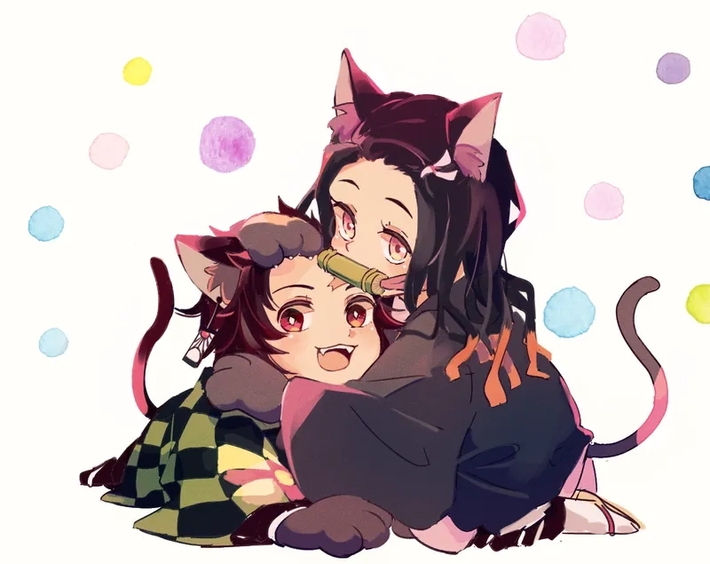 Tanjiro Kamado chibi, nhân vật anime với nét vẽ độc đáo