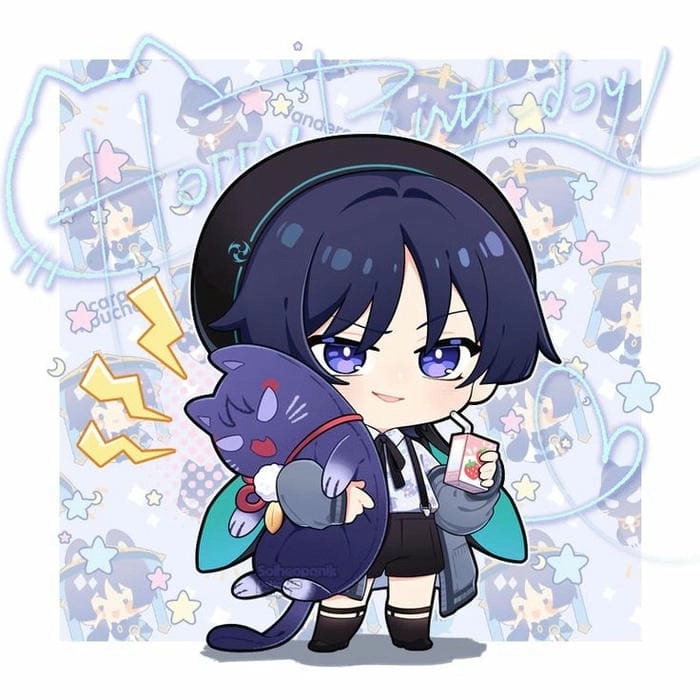 Ảnh Wanderer chibi transparent lý tưởng cho thiết kế sáng tạo