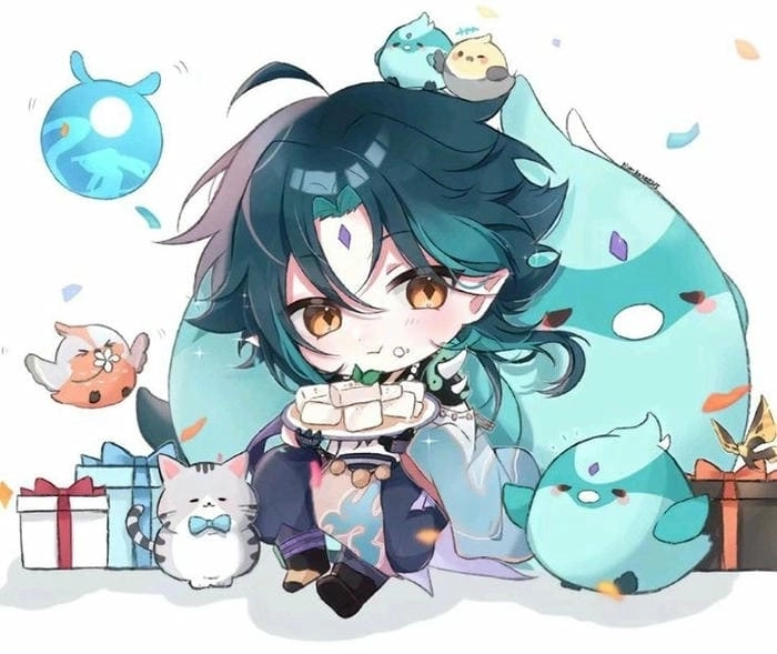 Sticker Xiao chibi dán ngay thêm phần dễ thương