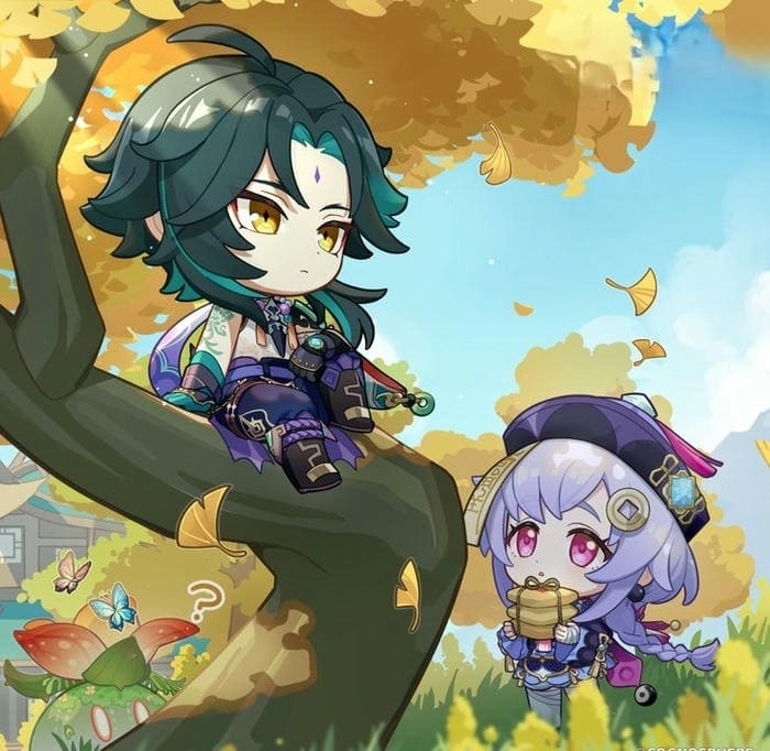 Xiao chibi Genshin Impact official hình ảnh chính thức