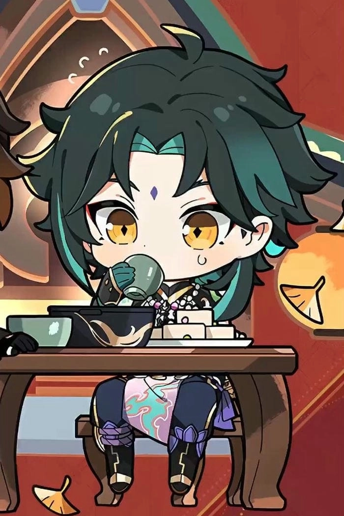 Xiao chibi Genshin hình ảnh dễ thương cho fan