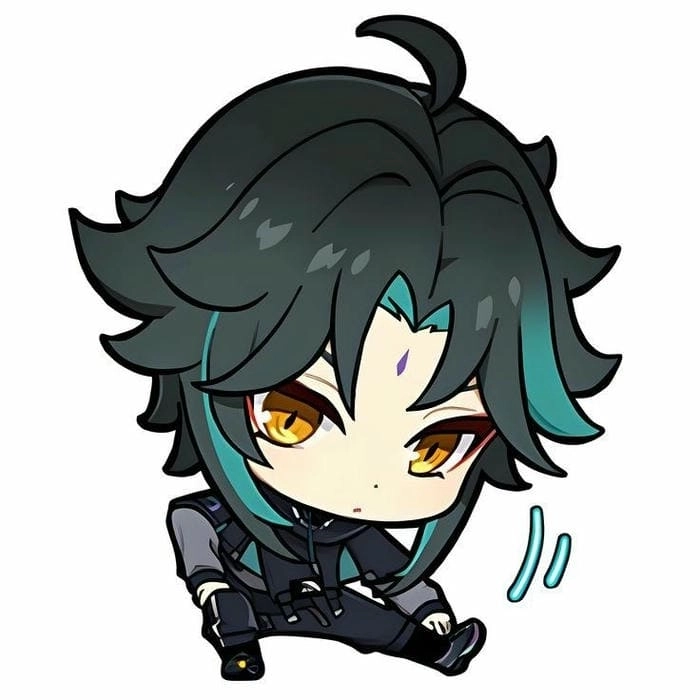 Genshin Xiao chibi phong cách anime siêu dễ thương