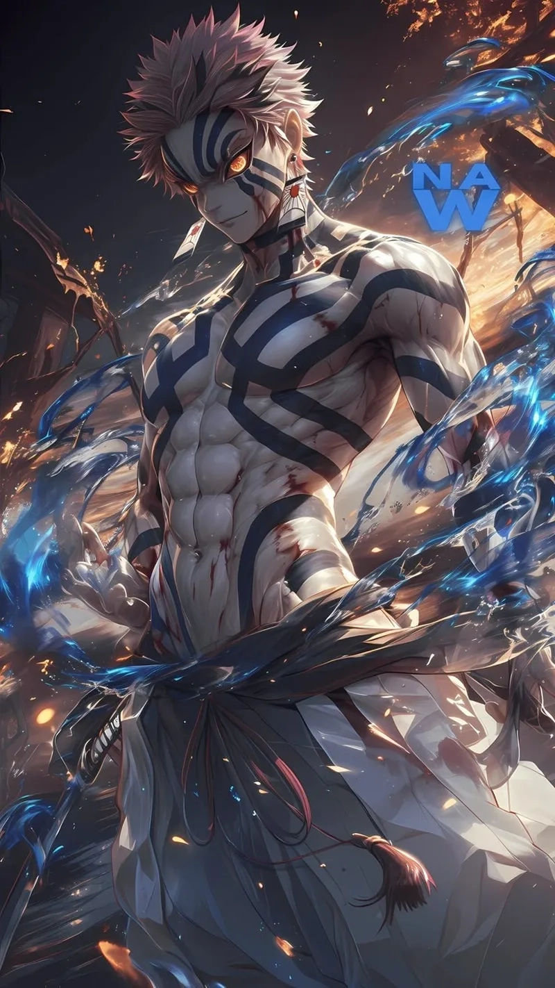 Ảnh Akaza ngầu được fan chia sẻ rộng rãi