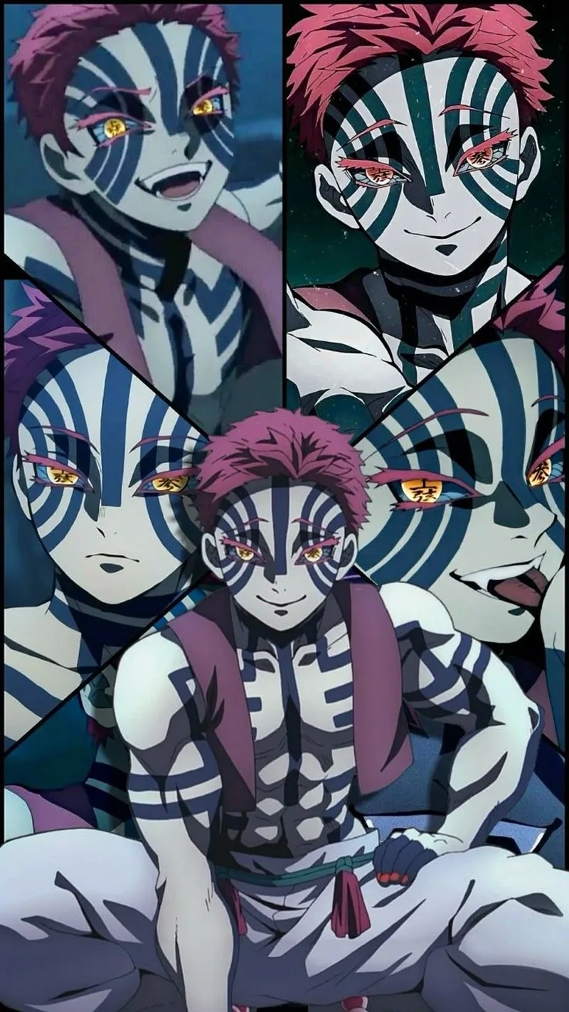 Akaza Kimetsu xuất hiện với thần thái lạnh lùng