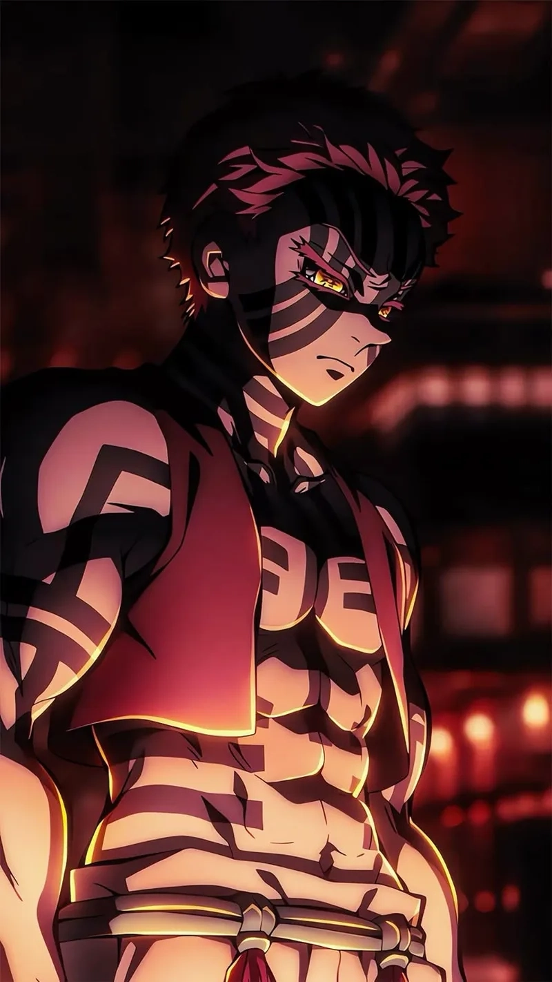 Demon Slayer Akaza fanart được vẽ bằng nhiều phong cách