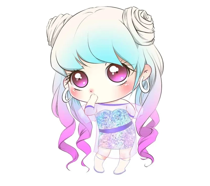 Vẻ đẹp lạnh lùng toát lên từ hình ảnh chibi ngầu nữ