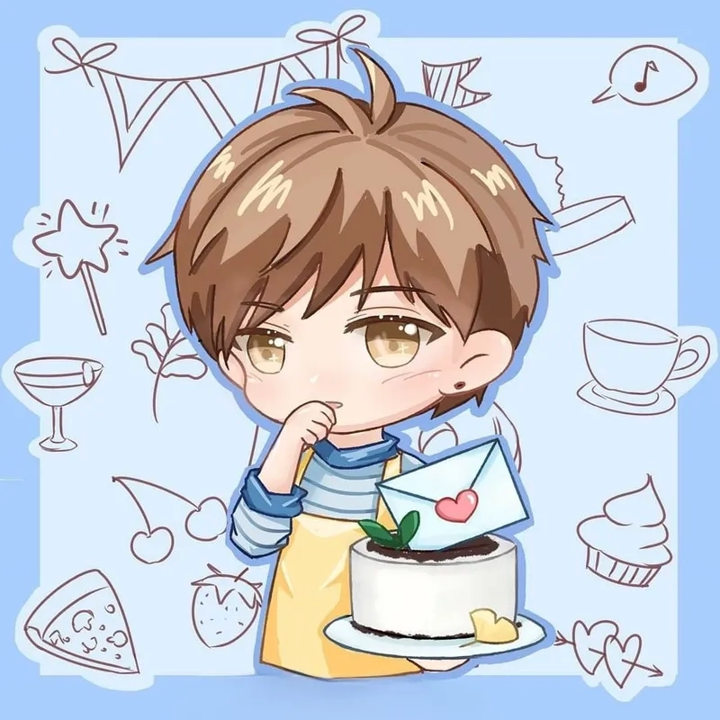 Hình cute dễ vẽ chibi đơn giản và mang màu sắc dễ thương